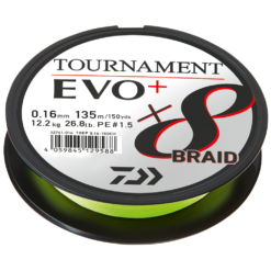 Daiwa TOURNAMENT 8 BRAID EVO+ -kuitusiima, Chartreuse