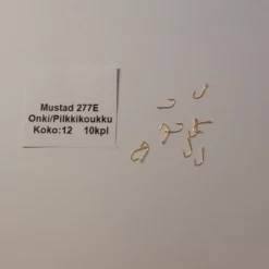 Mustad 277E Pilkkikoukku,koko:12, 10kpl