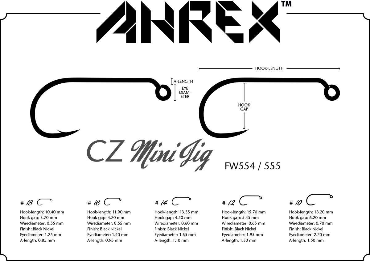 Ahrex FW555 – CZ MINI JIG – BARBLESS -perhokoukut 4 Ahrex FW555 – CZ MINI JIG – BARBLESS -perhokoukut - Image 2