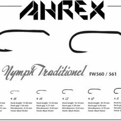 Ahrex FW560 – NYMPH TRADITIONAL -perhokoukut -Talvikalastus Myyntikauppa FW 560 561