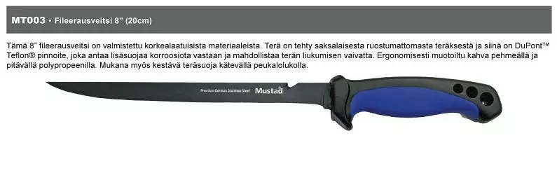 Mustad Fileerausveitsi 8″ 3 Mustad Fileerausveitsi 8″