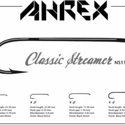 Ahrex NS118 – CLASSIC STREAMER D/E -perhokoukut -Talvikalastus Myyntikauppa NS 118 Classic St