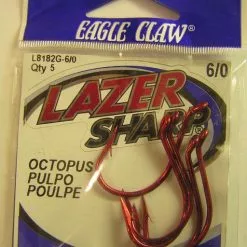 Eagle Claw Lazer Sharp Octopus-koukku, Koko:6/0