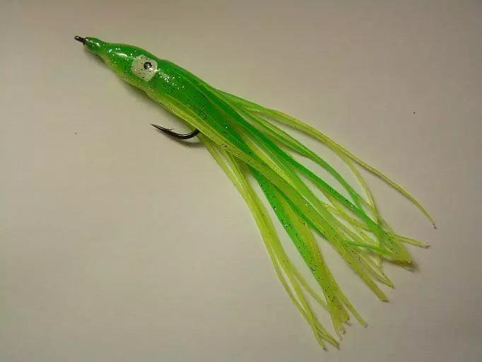 Octopus-jigi 13cm, Väri:Kelta-vihreä 3 Octopus-jigi 13cm, Väri:Kelta-vihreä