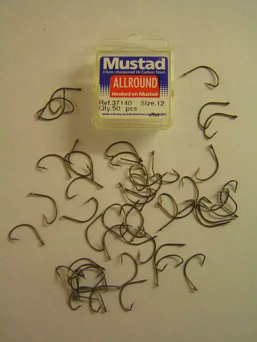 Mustad 37140 Mutkakoukku,koko:12, 50kpl 3 Mustad 37140 Mutkakoukku,koko:12, 50kpl