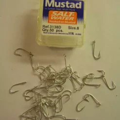 Mustad 3138D -onkikoukut, Koko:8