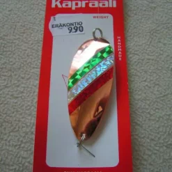 Kapraali-rautupilkki 70mm,Malli:2,Kupari,vihreä/hopea/puna-raita