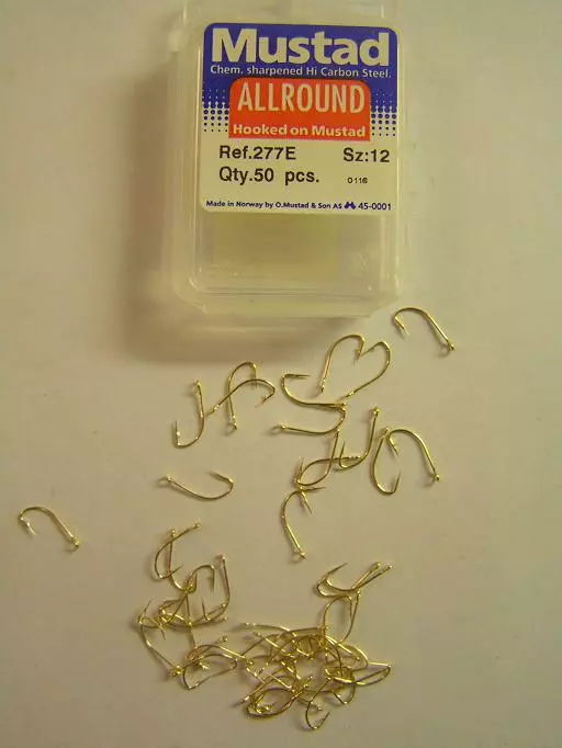 Mustad 277E Pilkkikoukku,koko:12 3 Mustad 277E Pilkkikoukku,koko:12