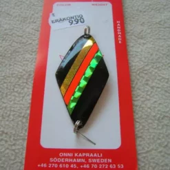 Kapraali-rautupilkki 60mm,Malli:8,Musta-Kupari,kultainen-,punainen- Ja Vihreä Teippi-raita