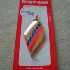 Kapraali-rautupilkki 60mm,Malli:8,Kupari,kulta/sini/puna-raita