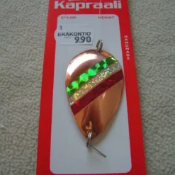 Kapraali-rautupilkki 55mm,Malli:1,Kupari,vihreä/hopea/puna-raita