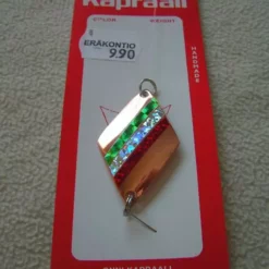 Kapraali-rautupilkki 45mm,Malli:7,Kupari,vihreä/hopea/puna-raita