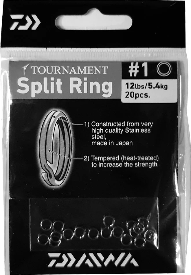 Daiwa TOURNAMENT SPLIT RING -uistinrenkaat 3 Daiwa TOURNAMENT SPLIT RING -uistinrenkaat