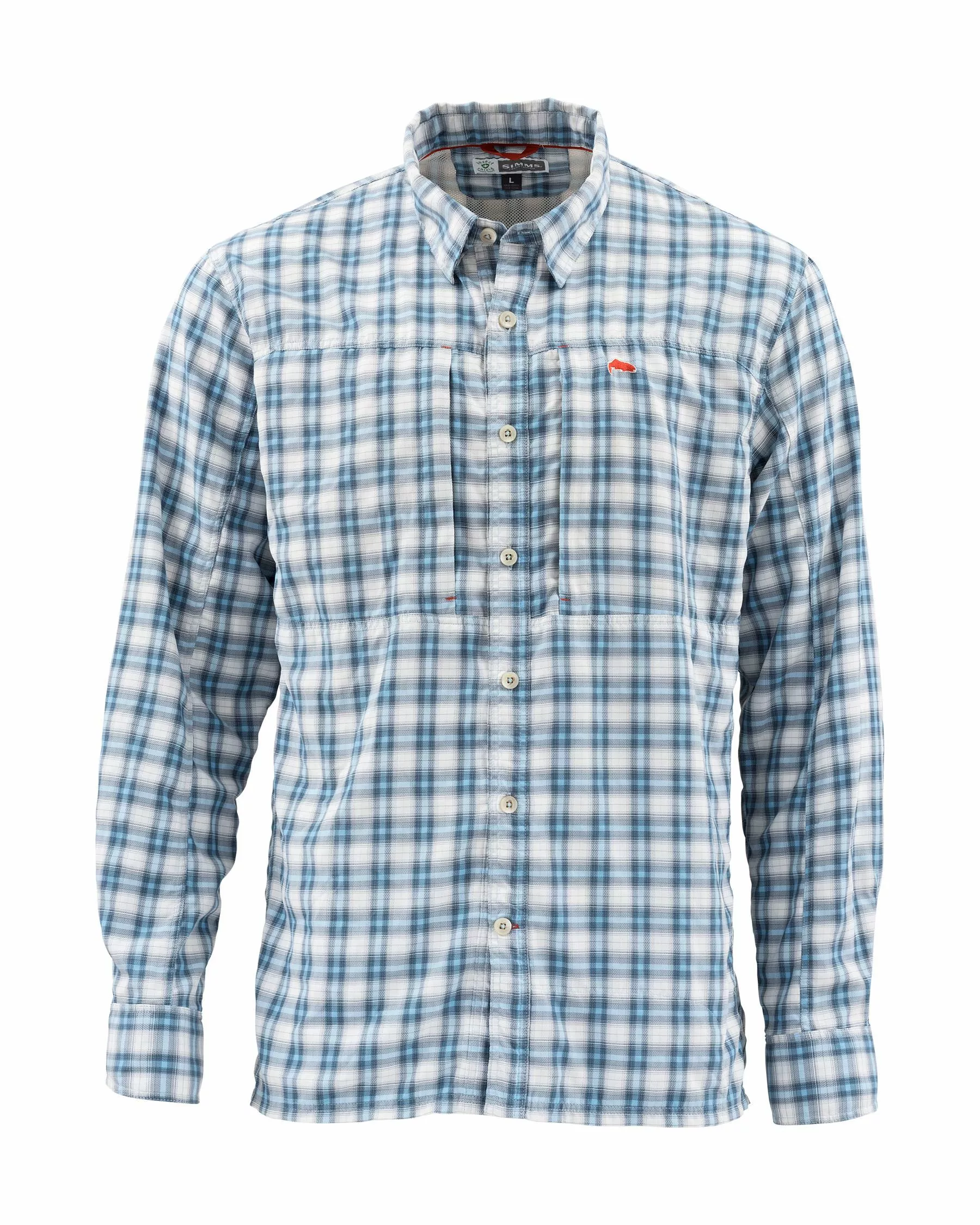 Simms BugStopper Shirt Faded Demin Plaid -paita 3 Simms BugStopper Shirt Faded Demin Plaid -paita