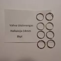 Fly -uistinrengas, Koko:14mm, 8kpl