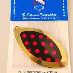 G.Erikssons Nya Harpun 70mm,väri:Kulta/Musta/Punaiset Pisteet