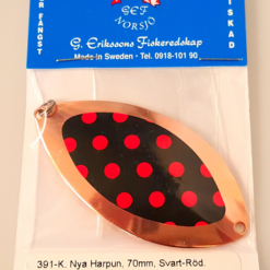 G.Erikssons Nya Harpun 70mm,väri:Kupari/Musta/Punaiset Pisteet