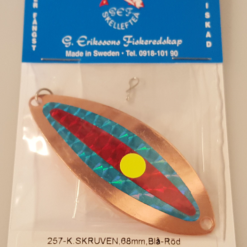 G.Erikssons Skruven 68mm,väri:Kupari/Sini-Punainen