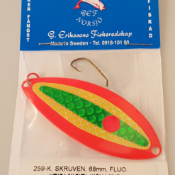G.Erikssons Skruven 68mm,väri:Fl.Oranssi/Kelta-Vihreä