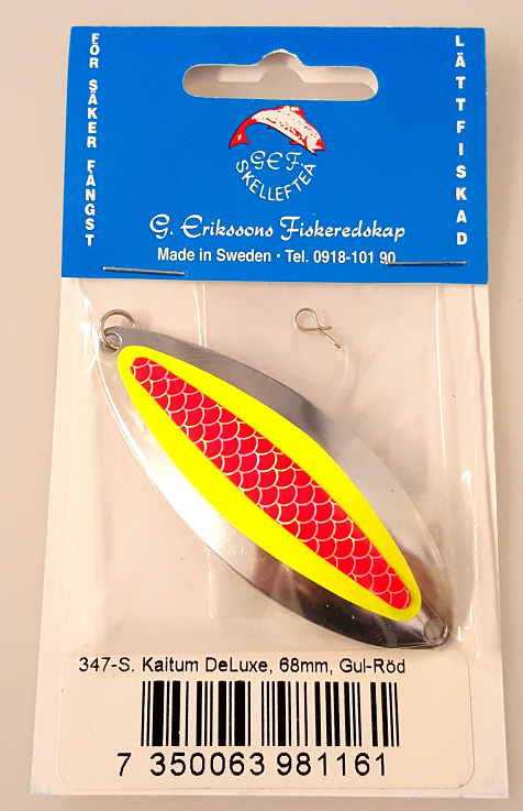 G.Erikssons Kaitum DeLuxe 68mm,väri:Hopea/Kelta-Punainen 3 G.Erikssons Kaitum DeLuxe 68mm,väri:Hopea/Kelta-Punainen