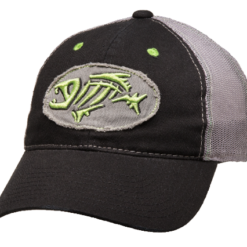 G-Loomis Distressed Oval Cap, Musta/Lime