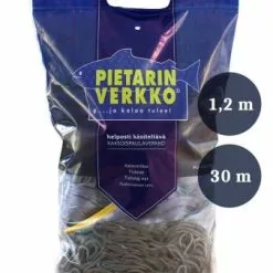 Pietarinverkko Kaksoispaula Kalaverkko, Silmäkoko:40mm, Korkeus:1,2m, Lanka:0,17mm, Pituus:30m