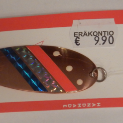 Kapraali-rautupilkki 70mm,Malli:2,Kupari,punainen/hopea/sininen -raita, 3 Valkoista Pistettä