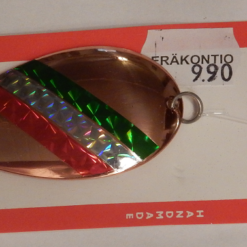 Kapraali-rautupilkki 65mm,Malli:4,Kupari,vihreä/hopea/puna-raita