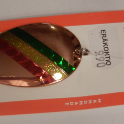 Kapraali-rautupilkki 65mm,Malli:4,Kupari,vihreä/kulta/puna-raita