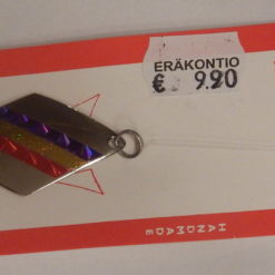 Kapraali-rautupilkki 45mm,Malli:7,Hopea,sininen/keltainen/puna-raita