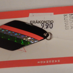 Kapraali-rautupilkki 60mm,Malli:8,Musta-Kupari,punainen-, Hopea-, Vihreä -raita