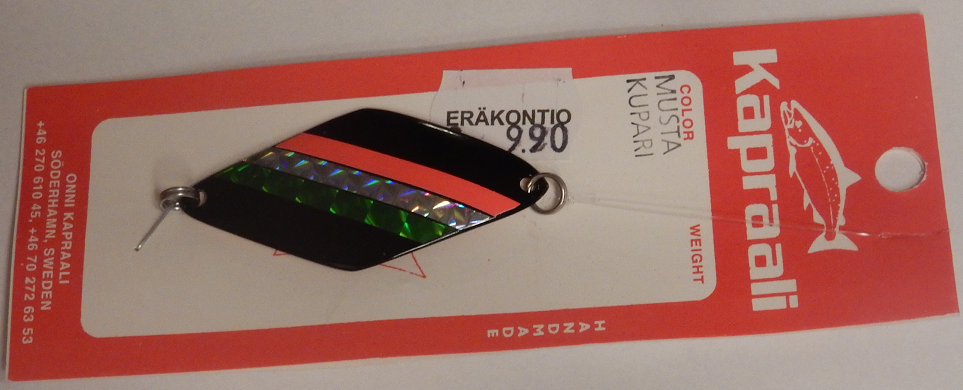 Kapraali-rautupilkki 60mm,Malli:8,Musta-Kupari,punainen-, Hopea-, Vihreä -raita 3 Kapraali-rautupilkki 60mm,Malli:8,Musta-Kupari,punainen-, Hopea-, Vihreä -raita