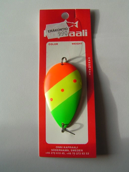 Kapraali-rautupilkki 65mm,Malli:4, Oranssi-Kelta-Vihreä 3 Kapraali-rautupilkki 65mm,Malli:4, Oranssi-Kelta-Vihreä