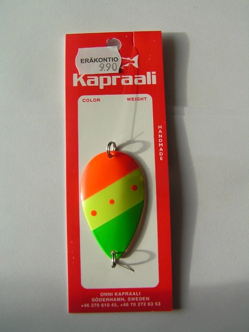 Kapraali-rautupilkki 55mm,Malli:1, Oranssi-Kelta-Vihreä 3 Kapraali-rautupilkki 55mm,Malli:1, Oranssi-Kelta-Vihreä