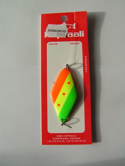 Kapraali-rautupilkki 60mm,Malli:8, Oranssi-Kelta-Vihreä 3 Kapraali-rautupilkki 60mm,Malli:8, Oranssi-Kelta-Vihreä