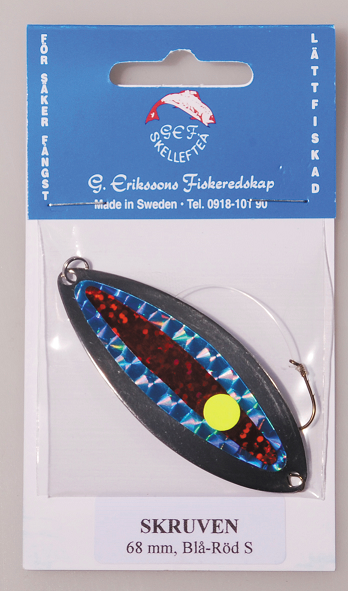 G.Erikssons Skruven 68mm,väri:Hopea/Sini-Punainen 3 G.Erikssons Skruven 68mm,väri:Hopea/Sini-Punainen