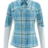 Simms Womens Pro Reina LS Shirt 1 Simms Womens Pro Reina LS Shirt -Talvikalastus Myyntikauppa womens pro reina ls shirt lagoon plaid front s16 2 1